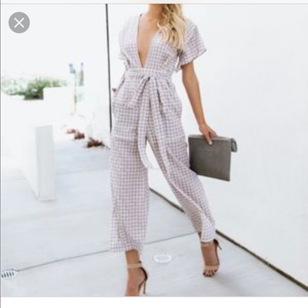 Vici gingham jumpsuit